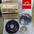 Rantai & Gigi Tarik Depan Belakang 597462 Chain & Sprocket Kit Classic 500 - Royal Enfield ASLI