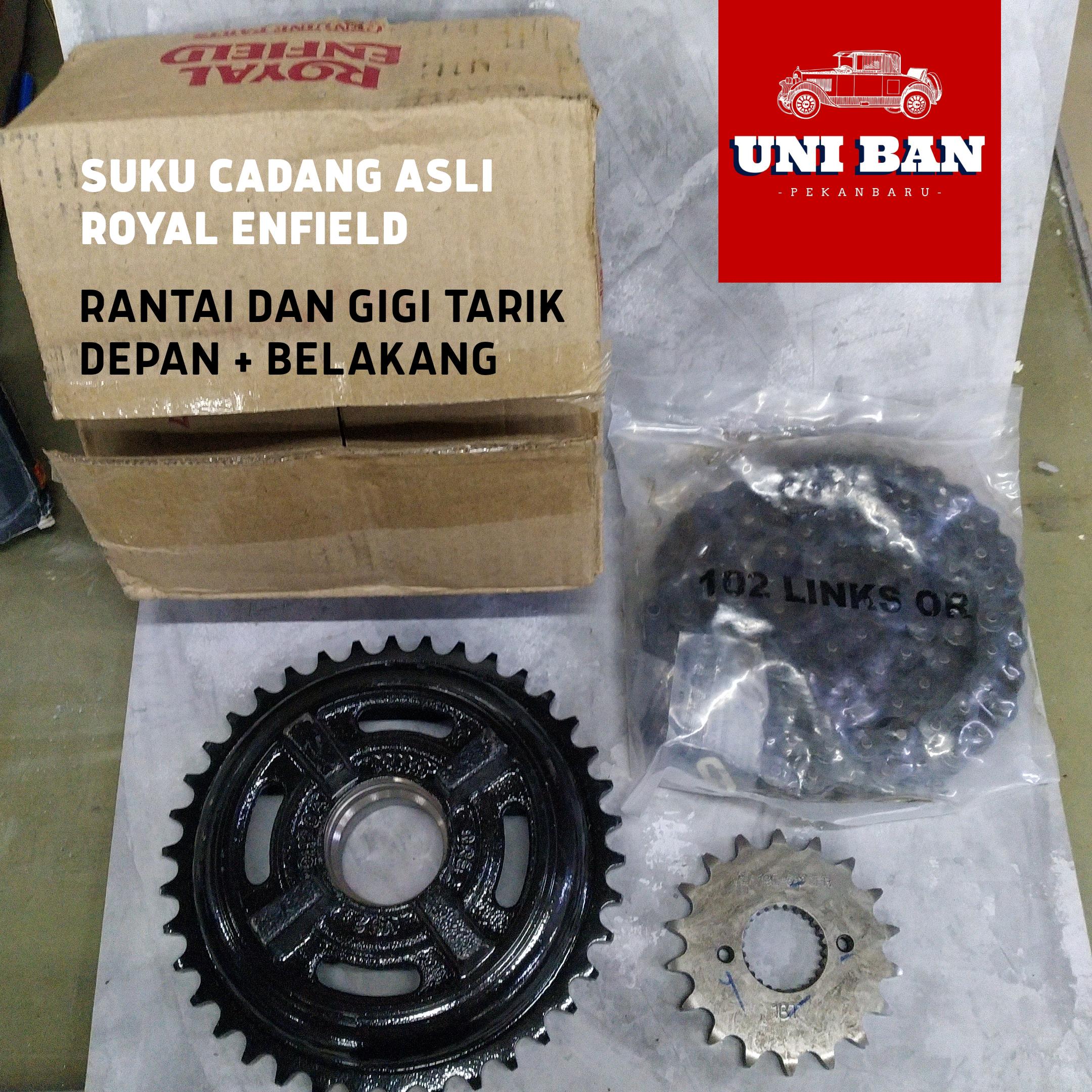 Rantai & Gigi Tarik Depan Belakang 597462 Chain & Sprocket Kit Classic 500 - Royal Enfield ASLI