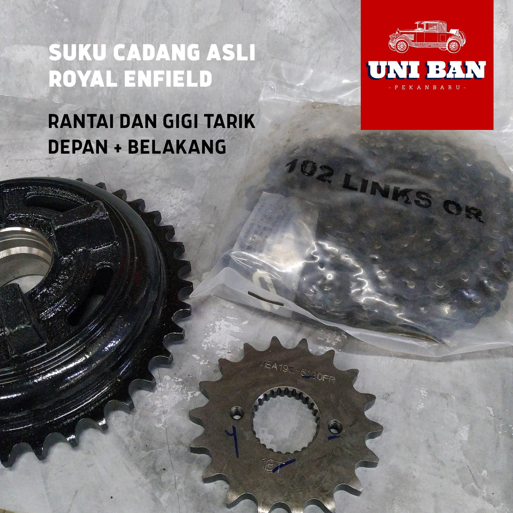 Rantai & Gigi Tarik Depan Belakang 597462 Chain & Sprocket Kit Classic 500 - Royal Enfield ASLI