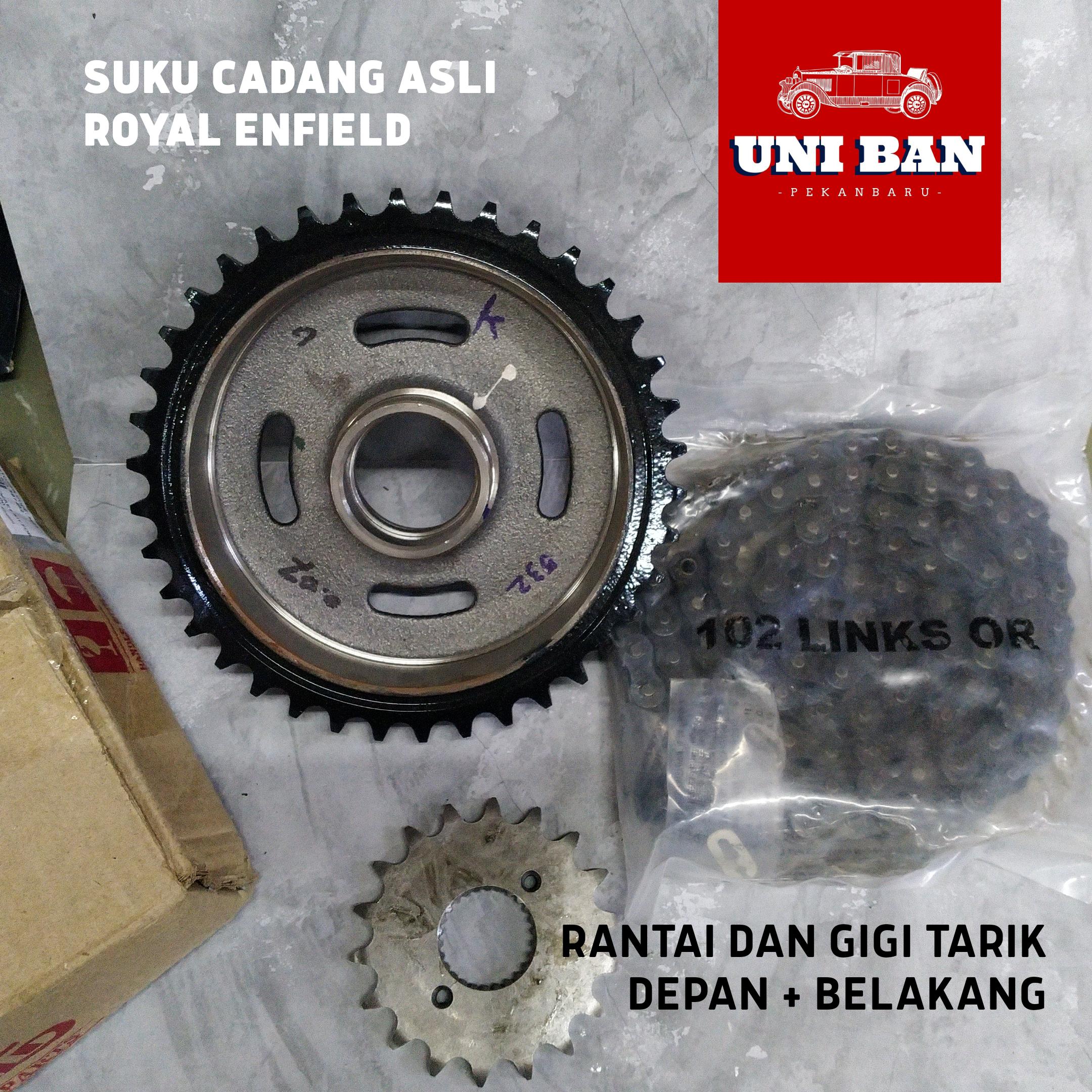 Rantai & Gigi Tarik Depan Belakang 597462 Chain & Sprocket Kit Classic 500 - Royal Enfield ASLI
