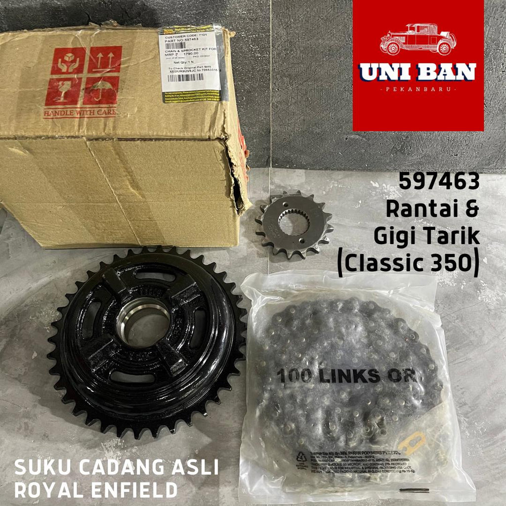 Rantai Gigi Tarik Classic 350 Chain Sprocket Kit 597463 - Royal Enfield ASLI