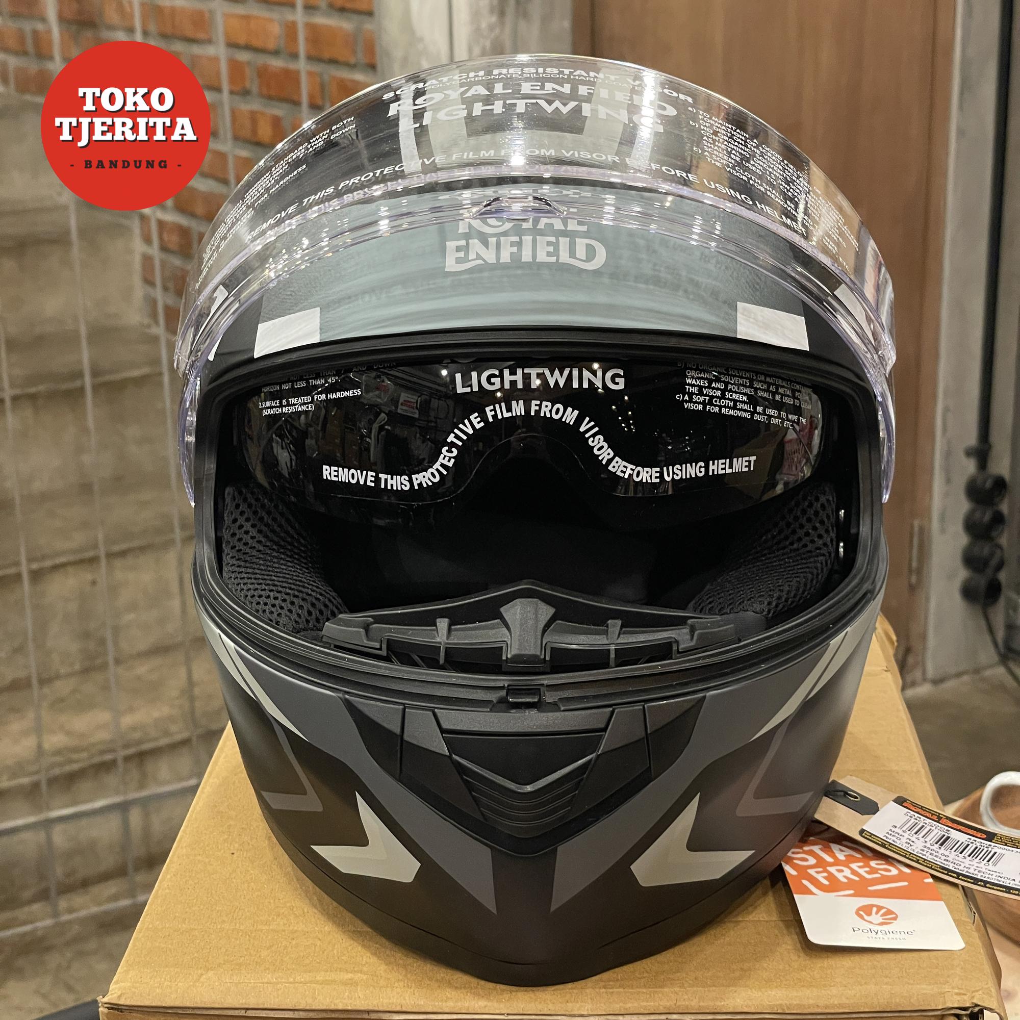 Helm Full Face Hitam Abu-abu Dof RRGHEP000436 - Royal Enfield ASLI