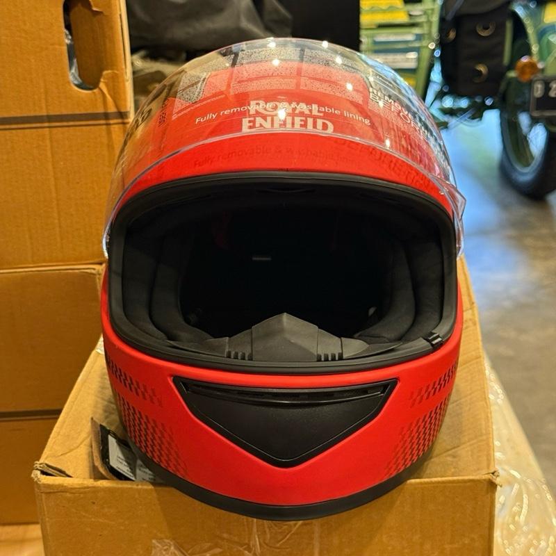 Helm Full Face Merah Dof Hitam Motif 65 XL BESAR RRGHEM000228 - Royal Enfield ASLI