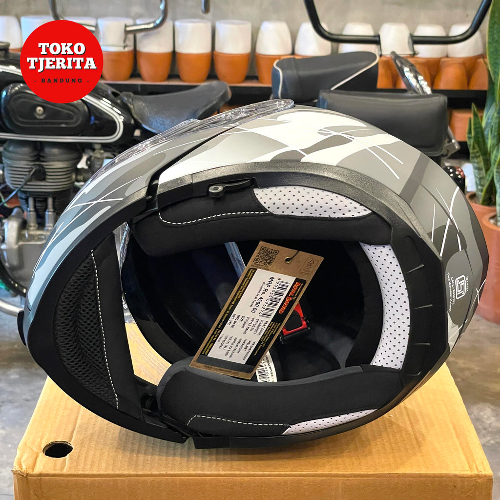 Helm Full Face Modular Abu-abu XL RRGHEP000595 - Royal Enfield ASLI