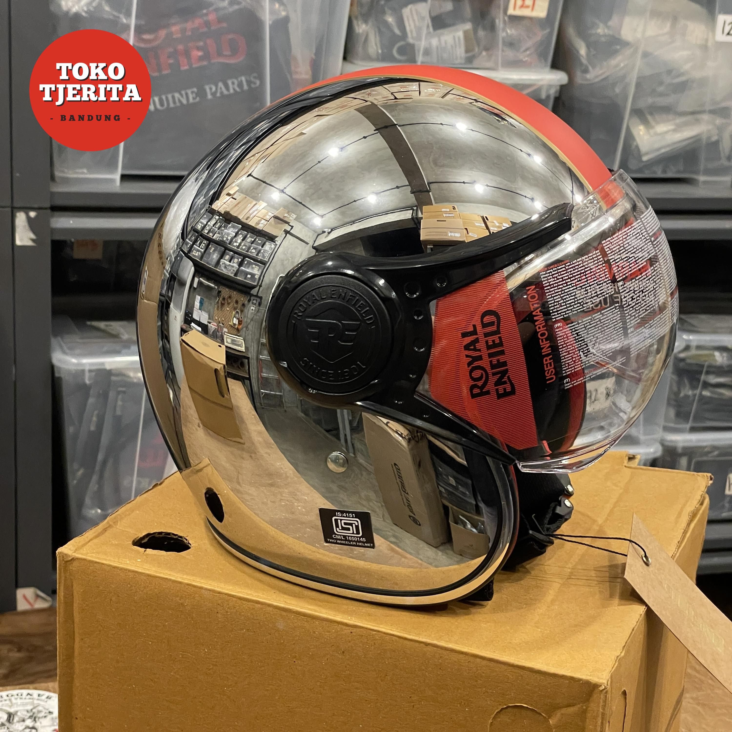 Helm Chrome Red XL KECIL RRGHEA220269 - Royal Enfield ASLI