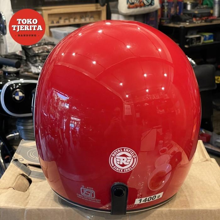 Helm Full Face Old Boy Gloss Red XL 60cm RRGHEN000042 - Royal Enfield Asli
