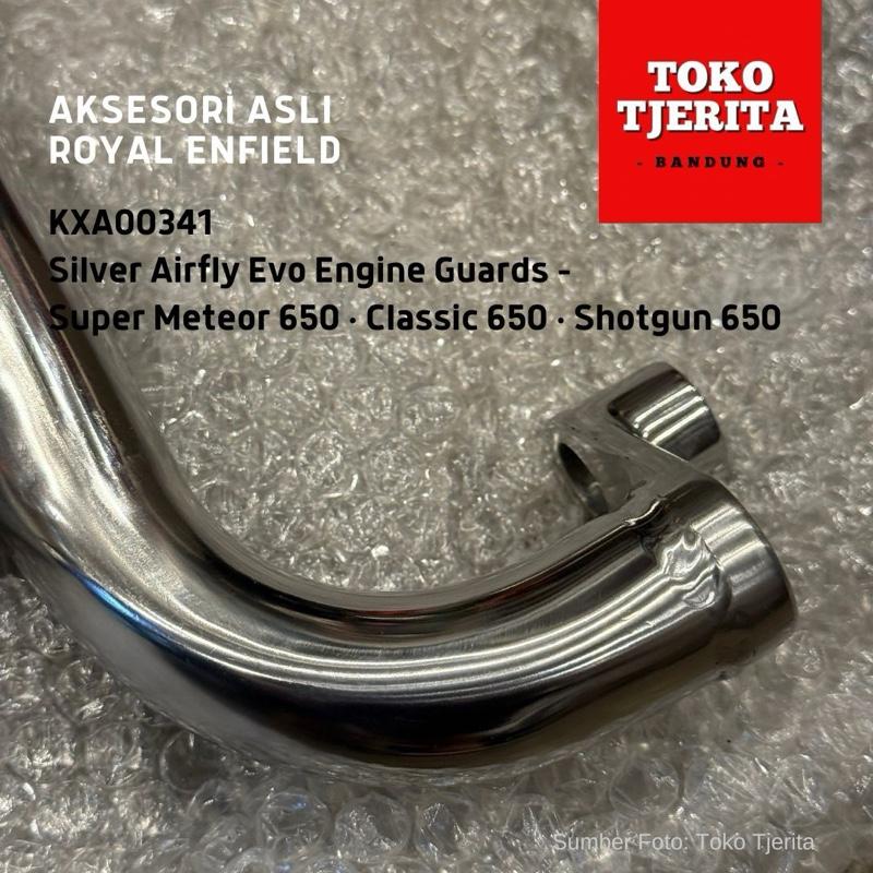 Silver Airfly Evo Engine Guards KXA00341 Classic 650 Super Meteor Shotgun - Royal Enfield ASLI
