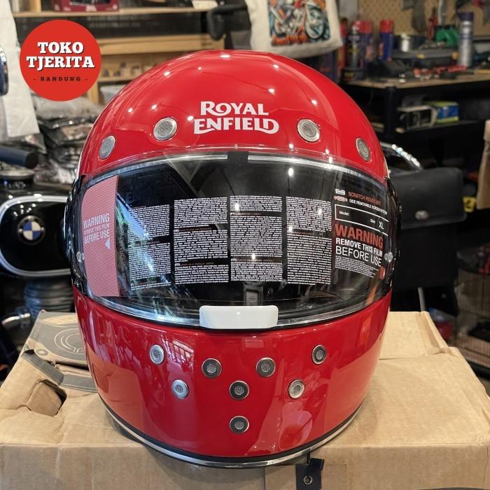 Helm Full Face Old Boy Gloss Red XL 60cm RRGHEN000042 - Royal Enfield Asli