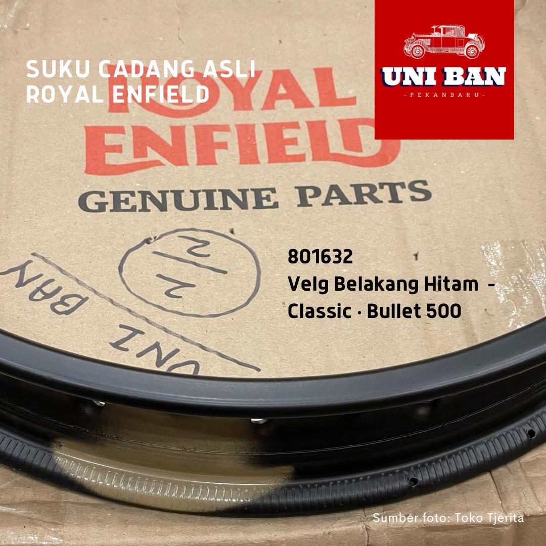 Velg Belakang Hitam 2,5 x 18" H 40 Classic 801632 - Royal Enfield ASLI
