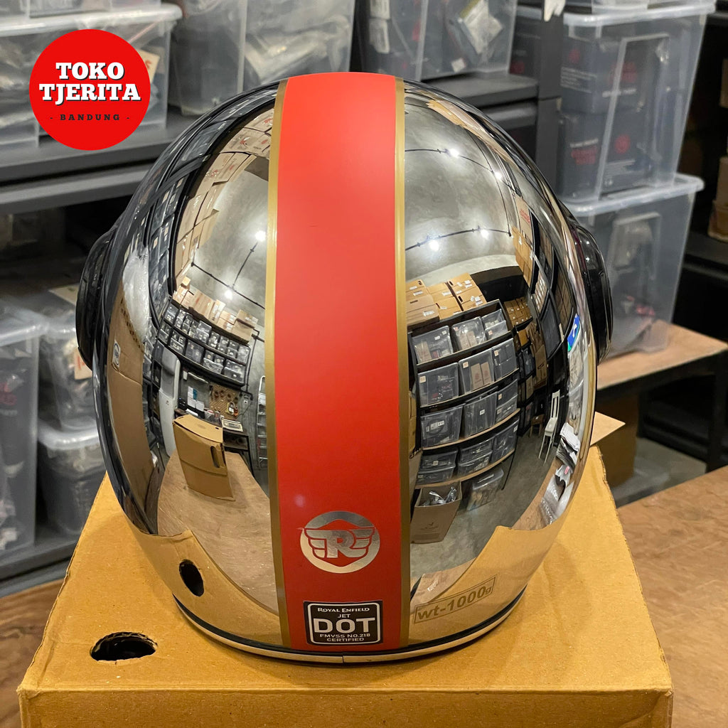 Helm Chrome Red XL KECIL RRGHEA220269 - Royal Enfield ASLI