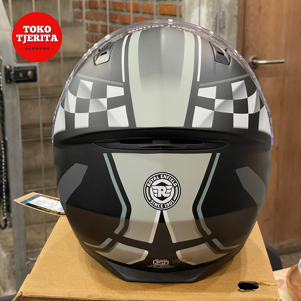 Helm Full Face Hitam Abu-abu Dof RRGHEP000436 - Royal Enfield ASLI