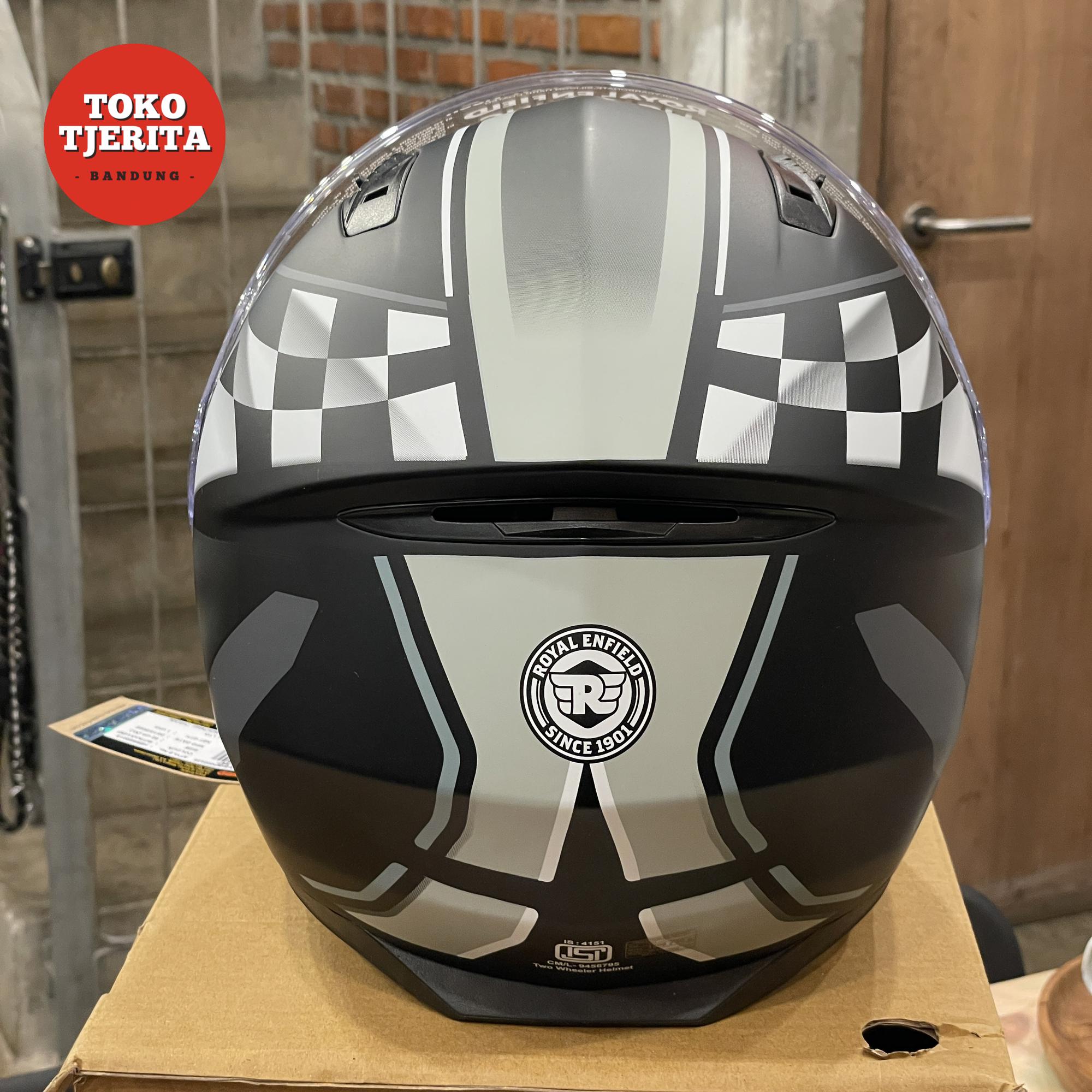 Helm Full Face Hitam Abu-abu Dof RRGHEP000436 - Royal Enfield ASLI