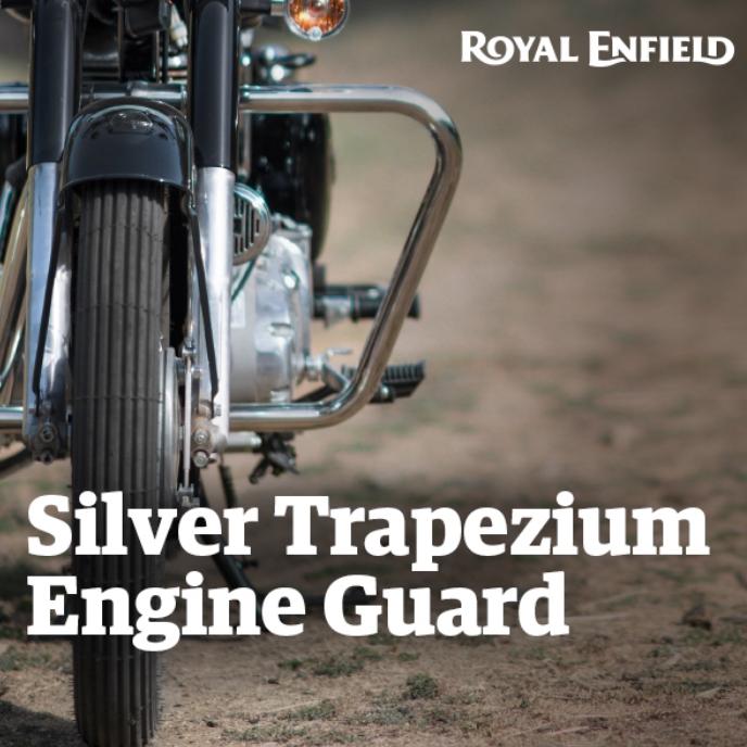 Silver Trapezium Engine Guard Bullet Classic 350 500 1990635 - Royal Enfield ASLI