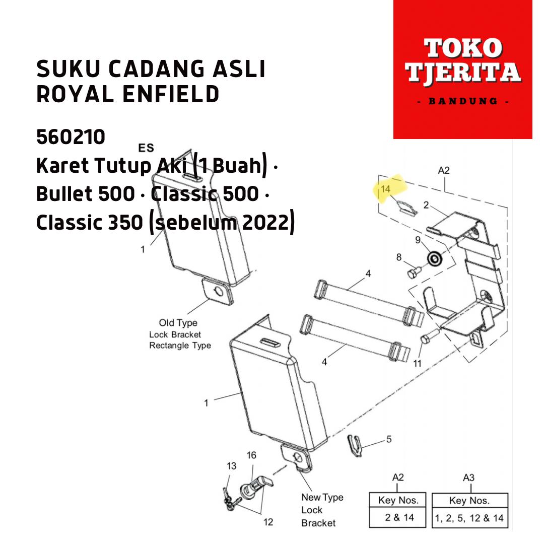 Karet Tutup Aki Classic Bullet 560210 - Royal Enfield ASLI