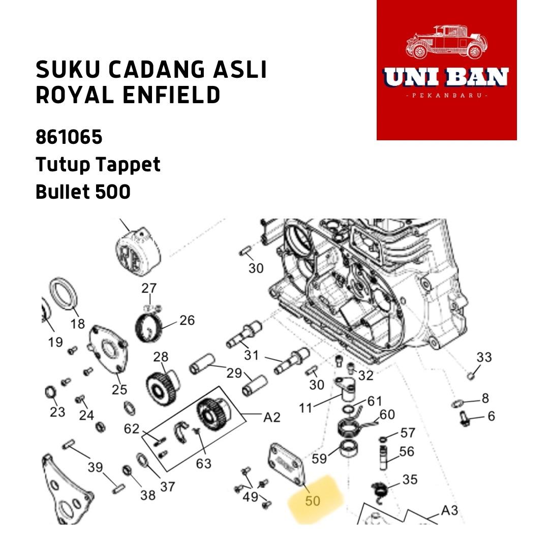 Tutup Tappet Bullet 500 861065 - Royal Enfield ASLI