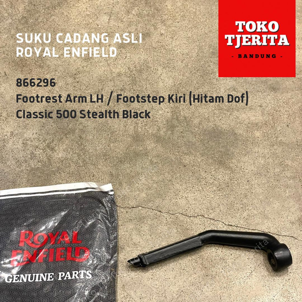 Footrest Arm Footstep Kiri Hitam Dof Classic 500 Stealth Black 866296 - Royal Enfield ASLI