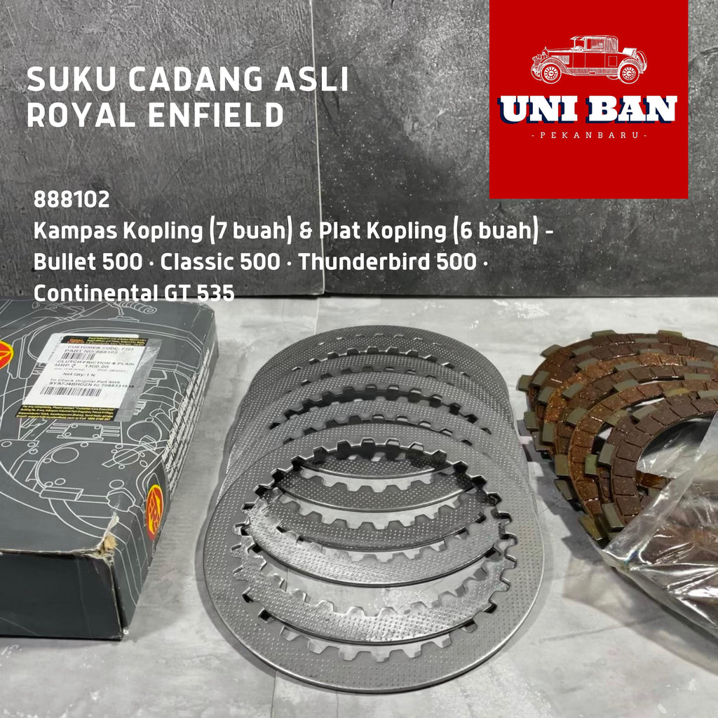 Kampas Kopling (Clutch Friction Kit) Asli Genuine Royal Enfield 888102