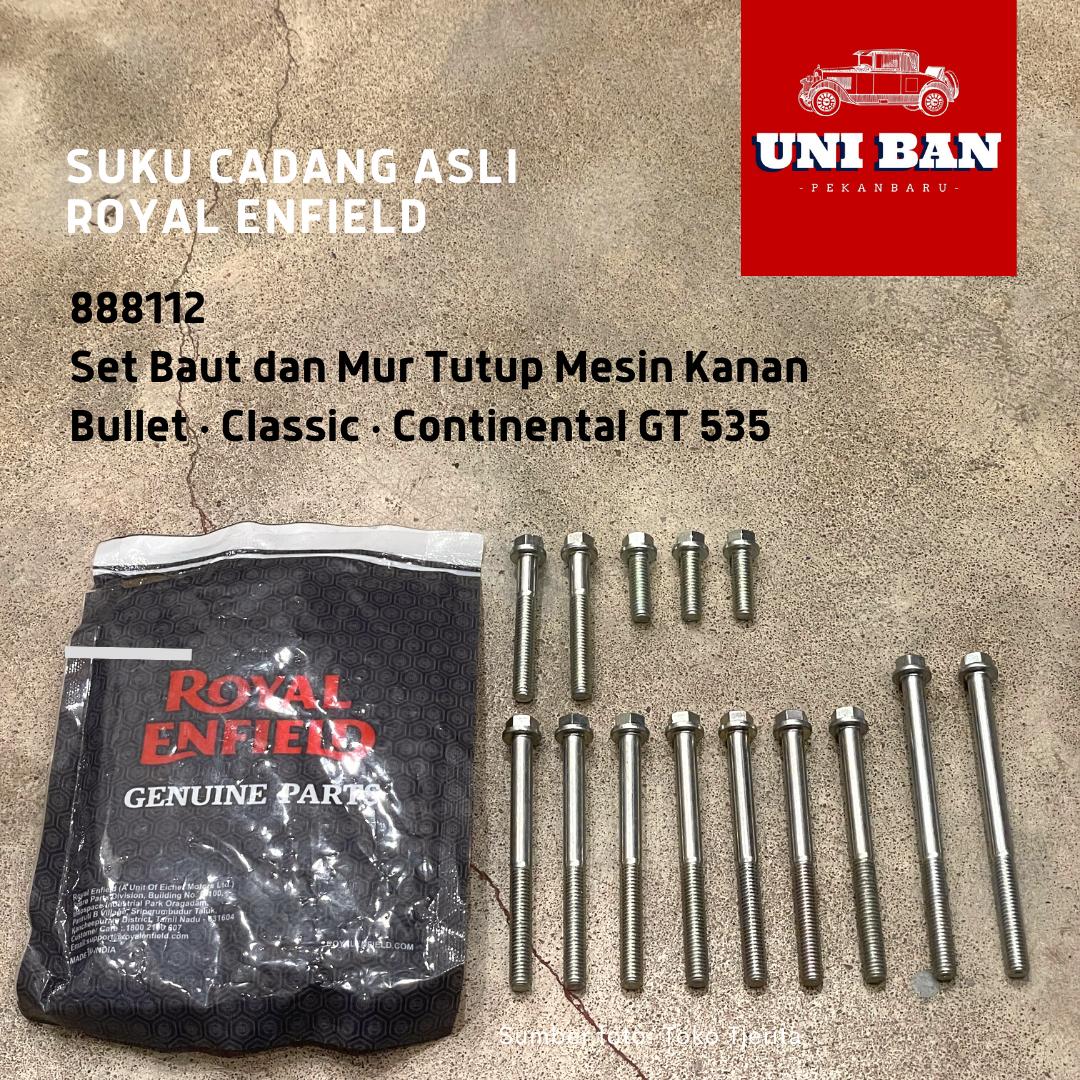 Set Baut Mur Tutup Kanan Classic Bullet GT 535 888112 - Royal Enfield