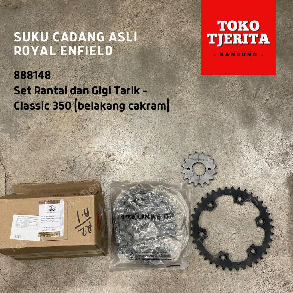 Set Rantai Gigi Tarik Classic 350 Belakang Cakram 888148 Royal Enfield
