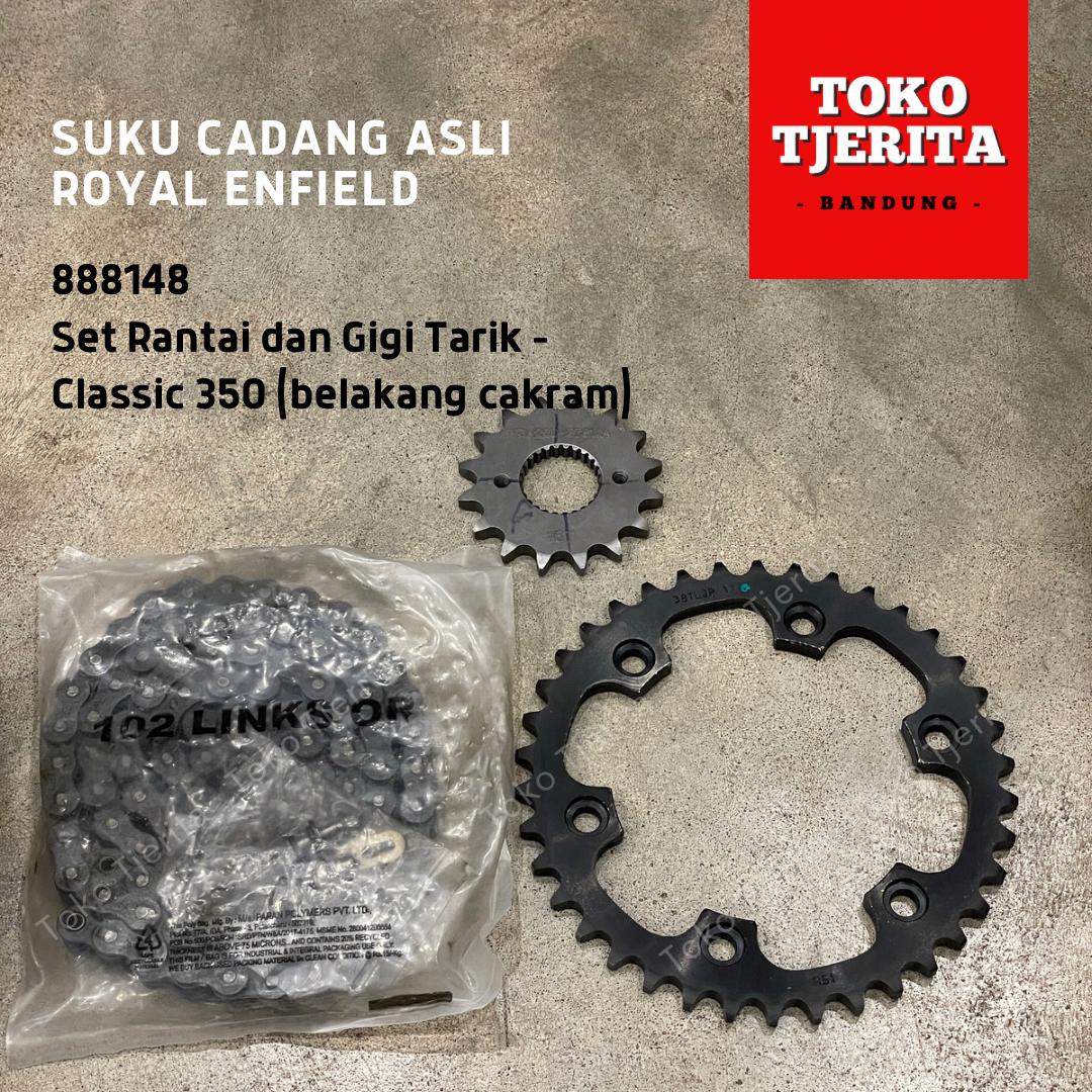 Set Rantai Gigi Tarik Classic 350 Belakang Cakram 888148 Royal Enfield
