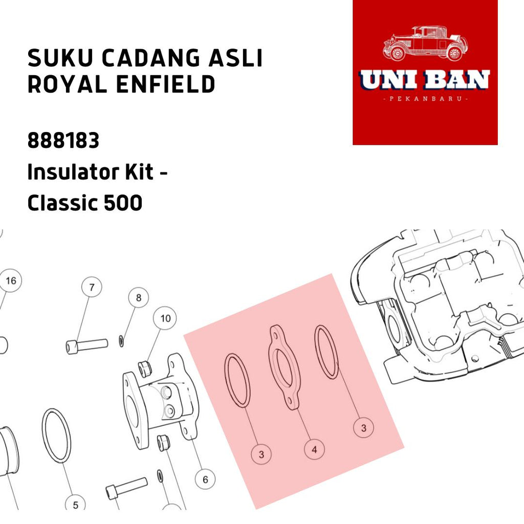 Insulator Kit 888183 Classic 500 - Royal Enfield ASLI