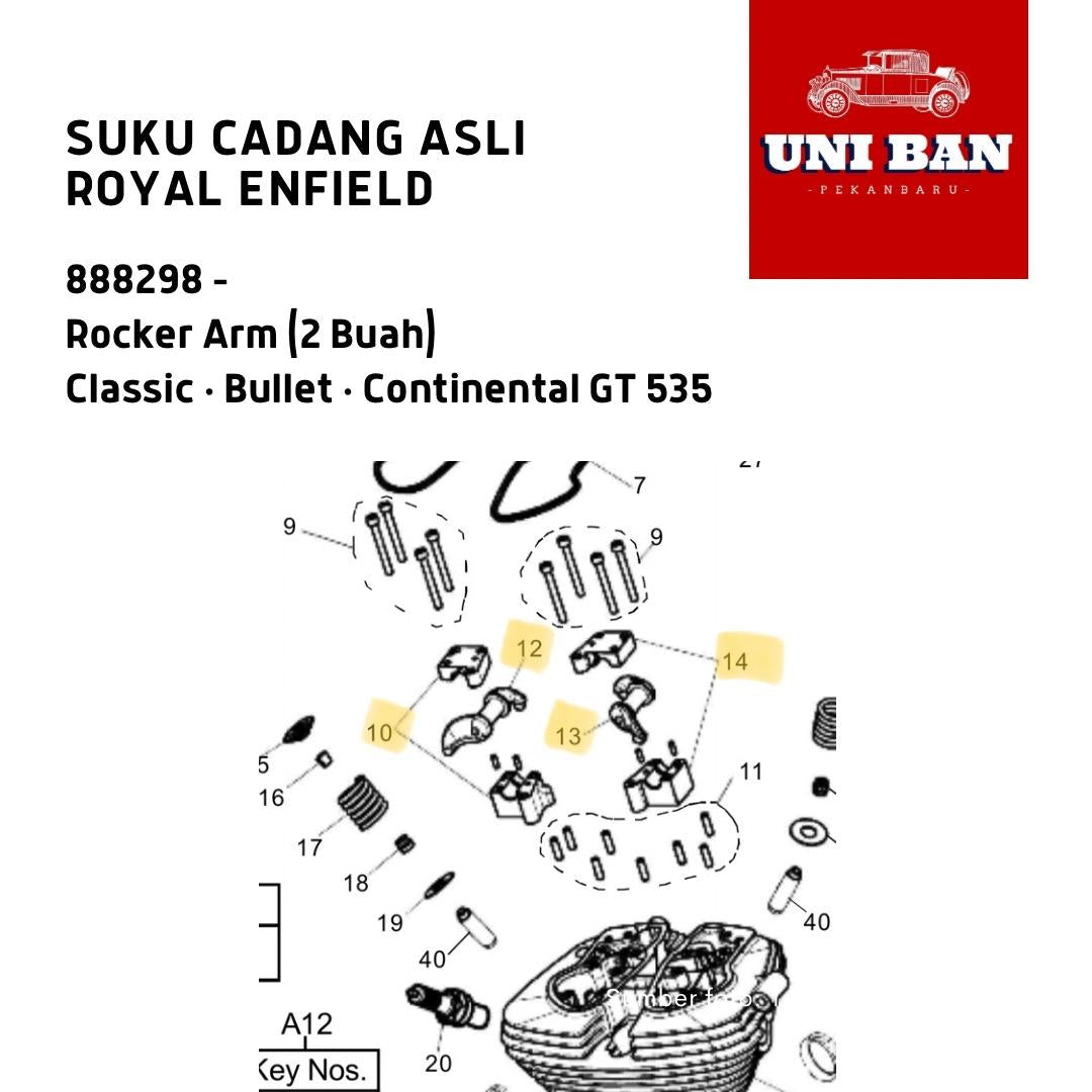 Rocker Arm Kiri Kanan Classic Bullet GT 535 888298 Royal Enfield ASLI