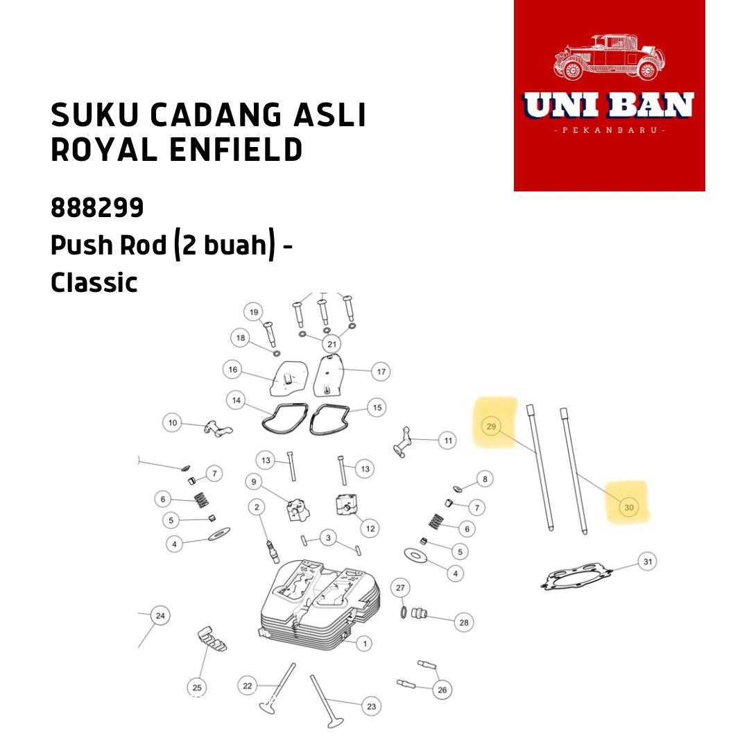 Push Rod Classic 888299 - Royal Enfield ASLI
