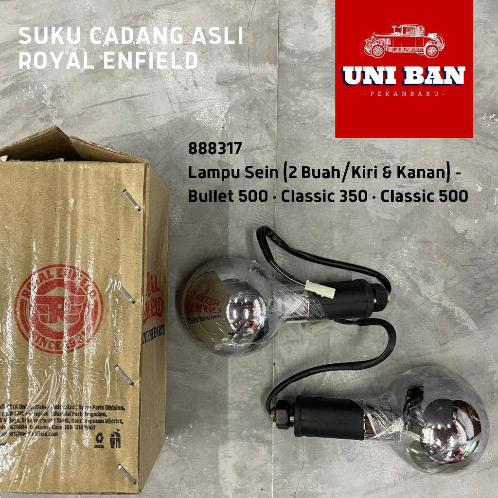 Lampu Sein Chrome (2 Buah) Classic Bullet 888317 - Royal Enfield ASLI