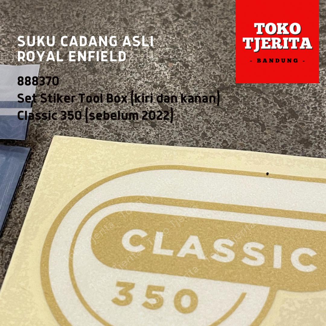 Stiker Kotak Kiri Kanan (2 Lembar) Classic 350 888370 - Royal Enfield ASLI