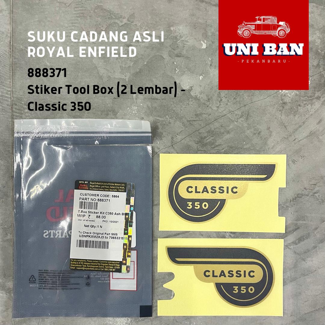 Stiker Toolbox Classic 350 2 Lembar 888371 - Royal Enfield ASLI