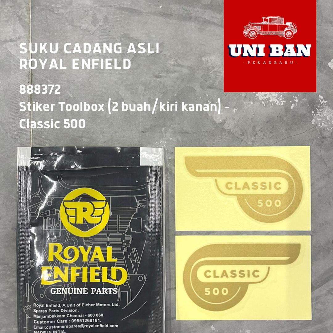 Stiker Toolbox Classic 500 Emas 2 Lembar 888372 - Royal Enfield ASLI