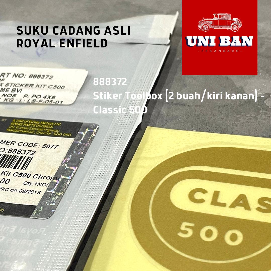 Stiker Toolbox Classic 500 Emas 2 Lembar 888372 - Royal Enfield ASLI