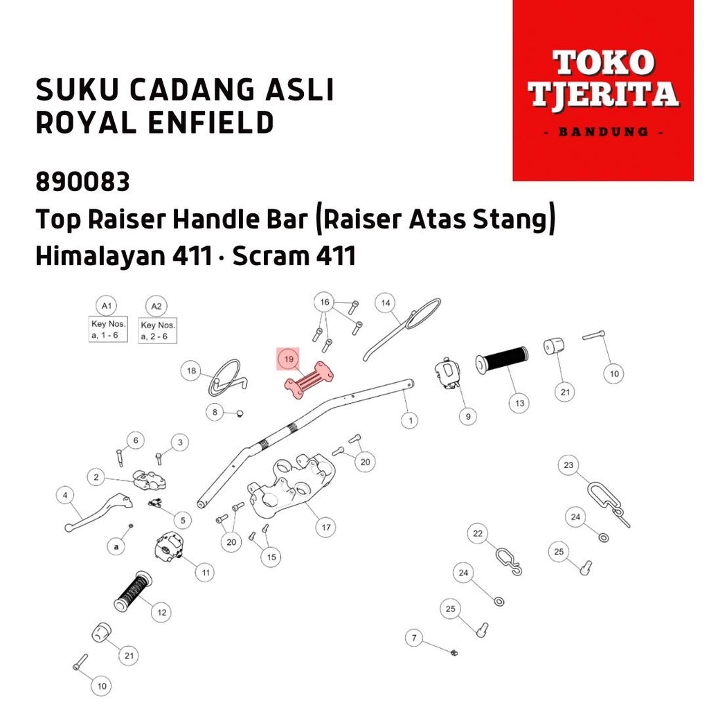 Top Raiser Stang Himalayan 411 Scram 890083 - Royal Enfield ASLI