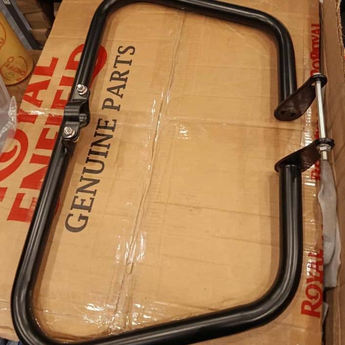 Black Trapezium Engine Guard 1760064 Bullet Classic Royal Enfield ASLI