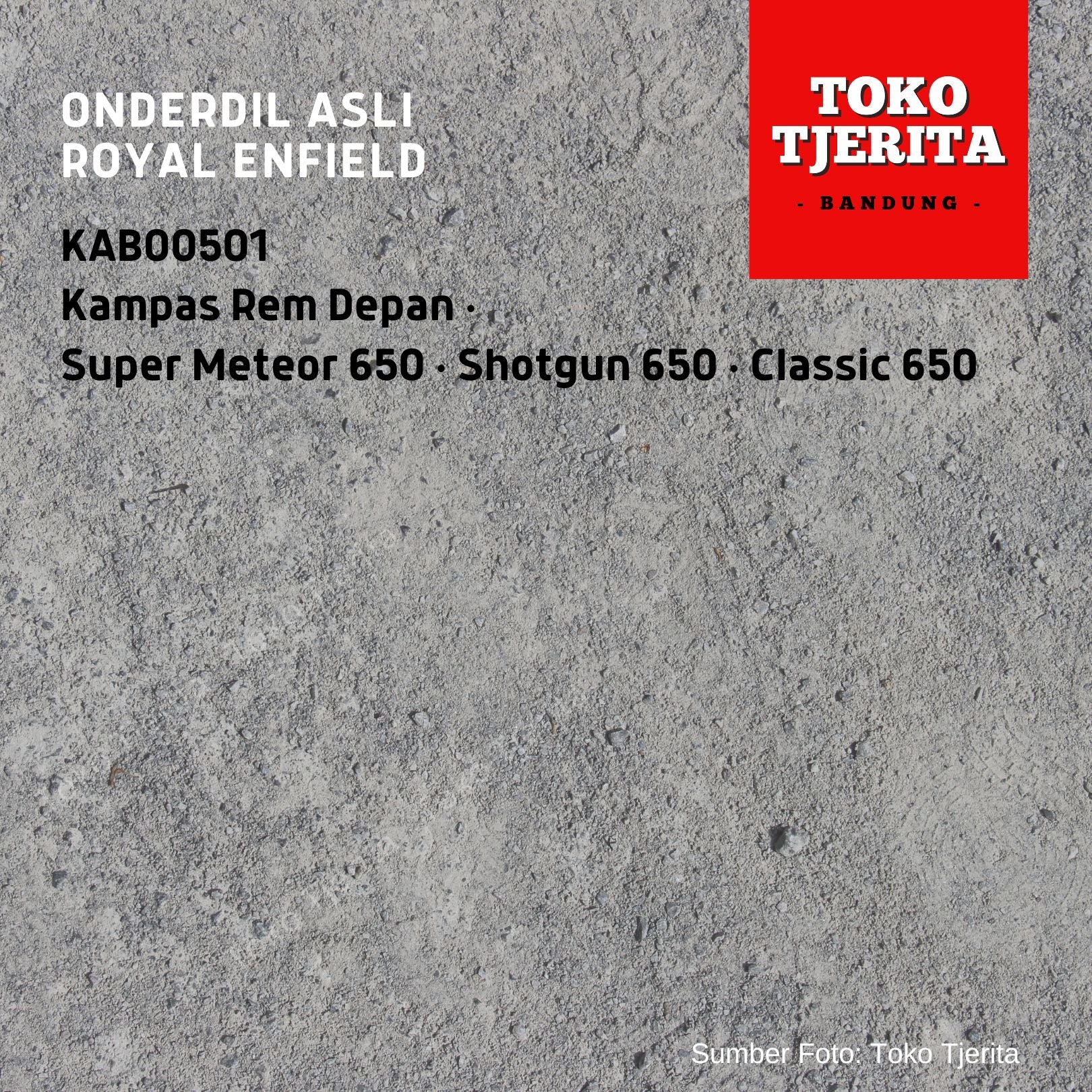 Kampas Rem Depan KAB00501 Super Meteor Shotgun Classic 650 - Royal Enfield (ASLI)