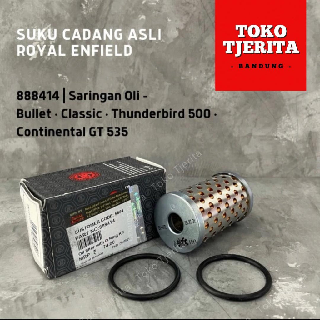 Saringan Oli Bullet Classic UCE 350 500 Continental GT 535 888414 - Royal Enfield (ASLI)