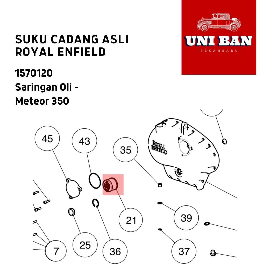 Saringan Oli All New Classic Meteor Hunter 350 1570120 - Royal Enfield (ASLI)