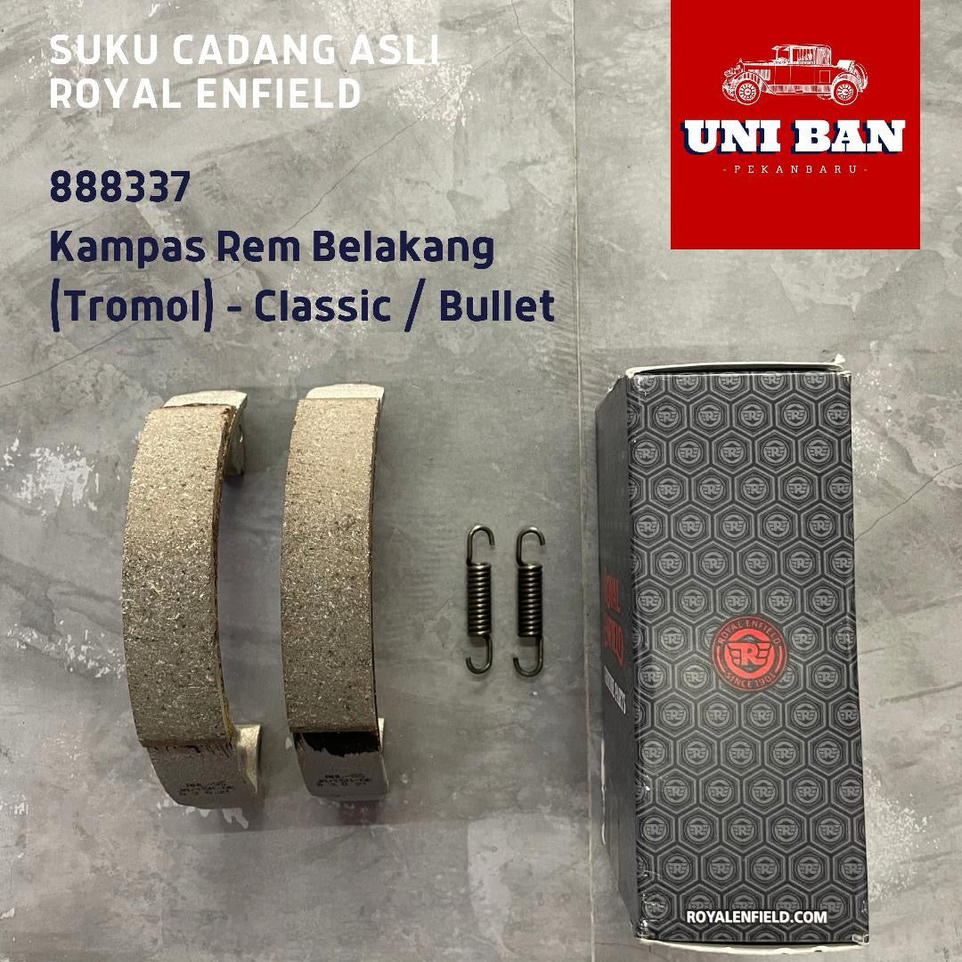 Kampas Rem Tromol Belakang Bullet Classic UCE 350 500 888337  - Royal Enfield (ASLI).