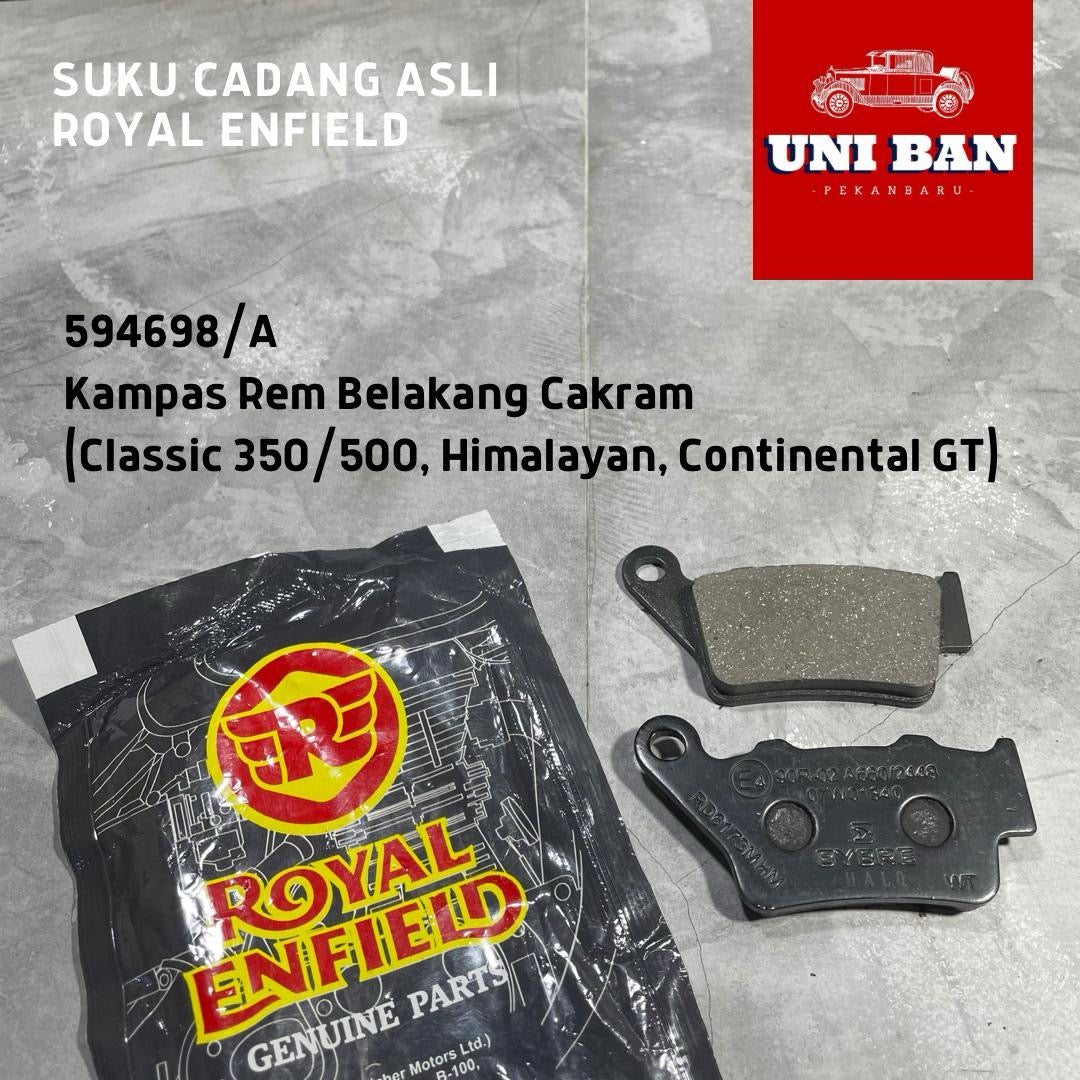 Kampas Rem Belakang Cakram 594698 Classic 350 500 / Himalayan 411 - Royal Enfield ASLI