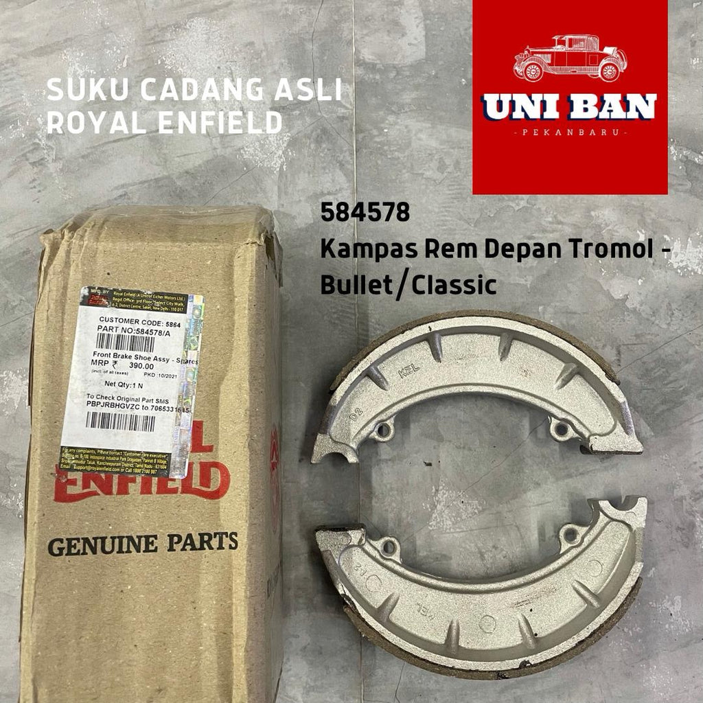 Kampas Rem Depan Tromol Bullet 350 KAB00023 - Royal Enfield (ASLI)