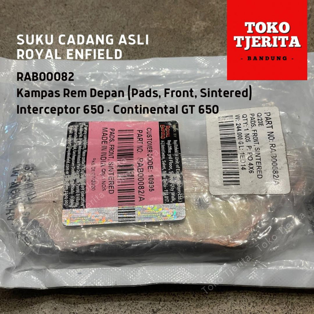 Kampas Rem Depan Interceptor, Continental GT 650, Himalayan, Guerilla 450 RAB00082 - Royal Enfield (ASLI)