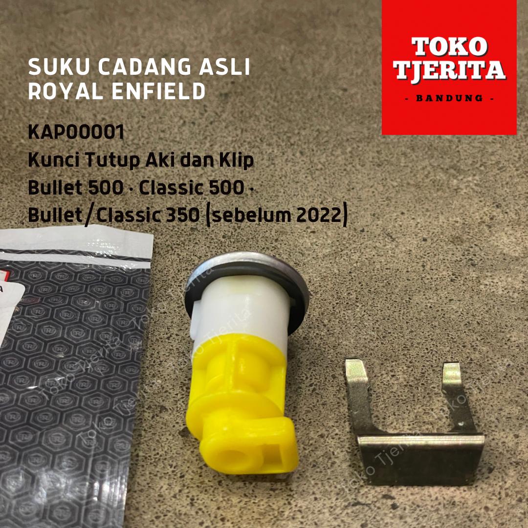 Kunci Tutup Aki dan Klip Bullet Classic KAP00001 - Royal Enfield ASLI