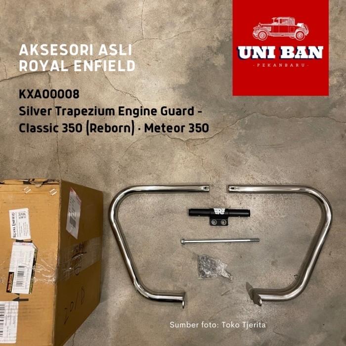 Silver Trapezium Engine Guard New Classic Meteor 350 KXA00008 - ASLI
