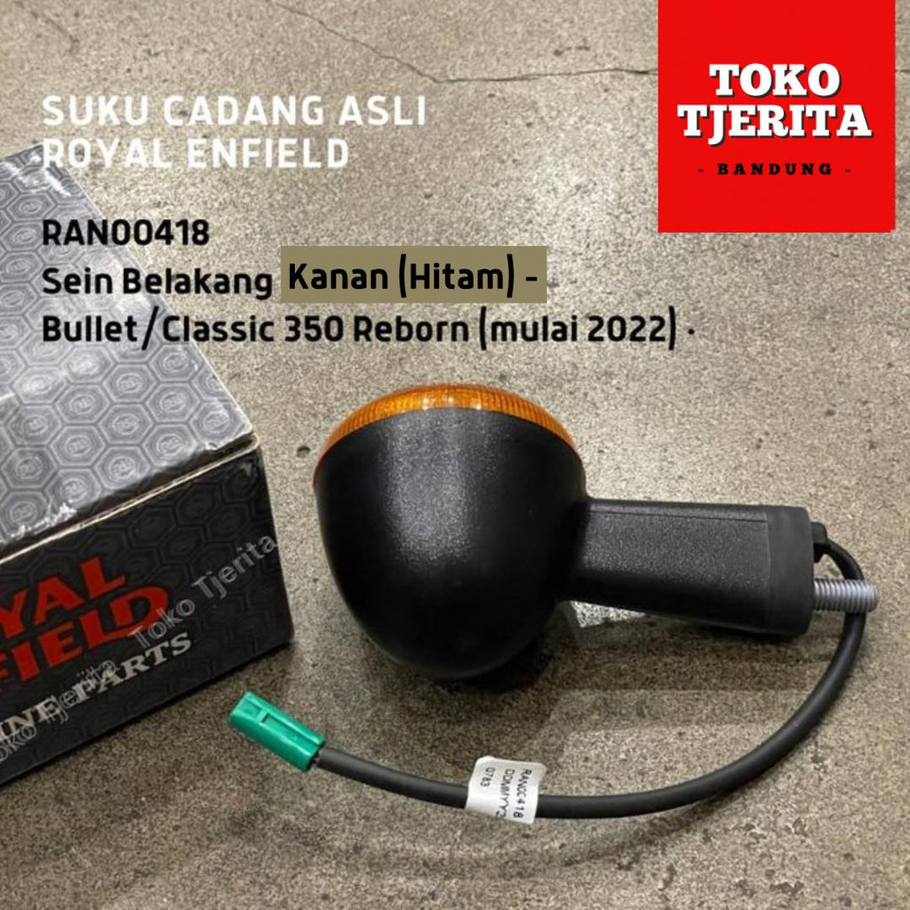 Lampu Sein Hitam (1 Buah) Classic 350 Reborn - Royal Enfield ASLI
