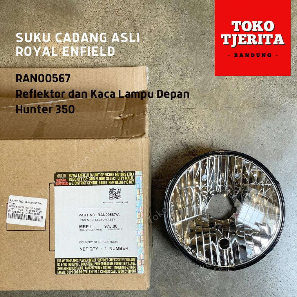 Lens and Reflector Hunter 350 Kaca dan Reflektor Lampu RAN00567 - Royal Enfield ASLI