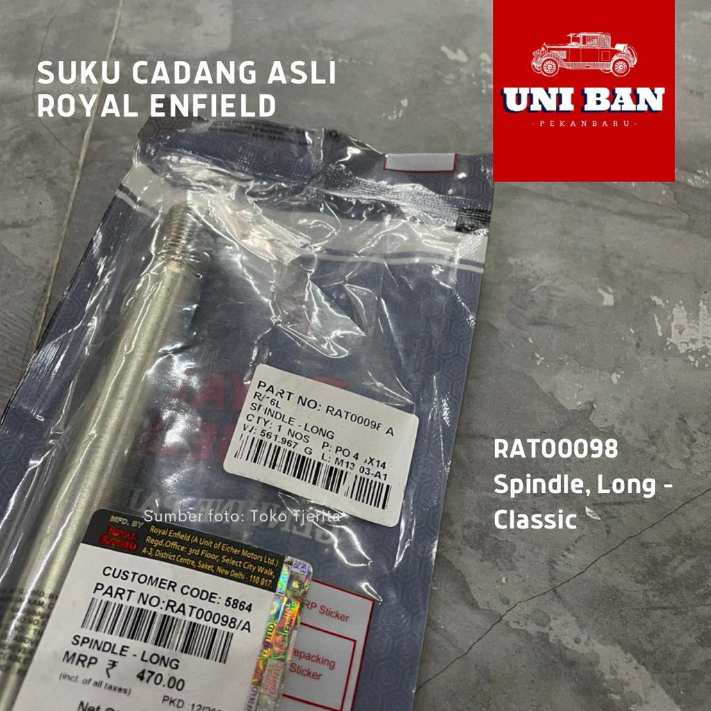 Poros Panjang Classic RAT00098 Spindle - Royal Enfield ASLI