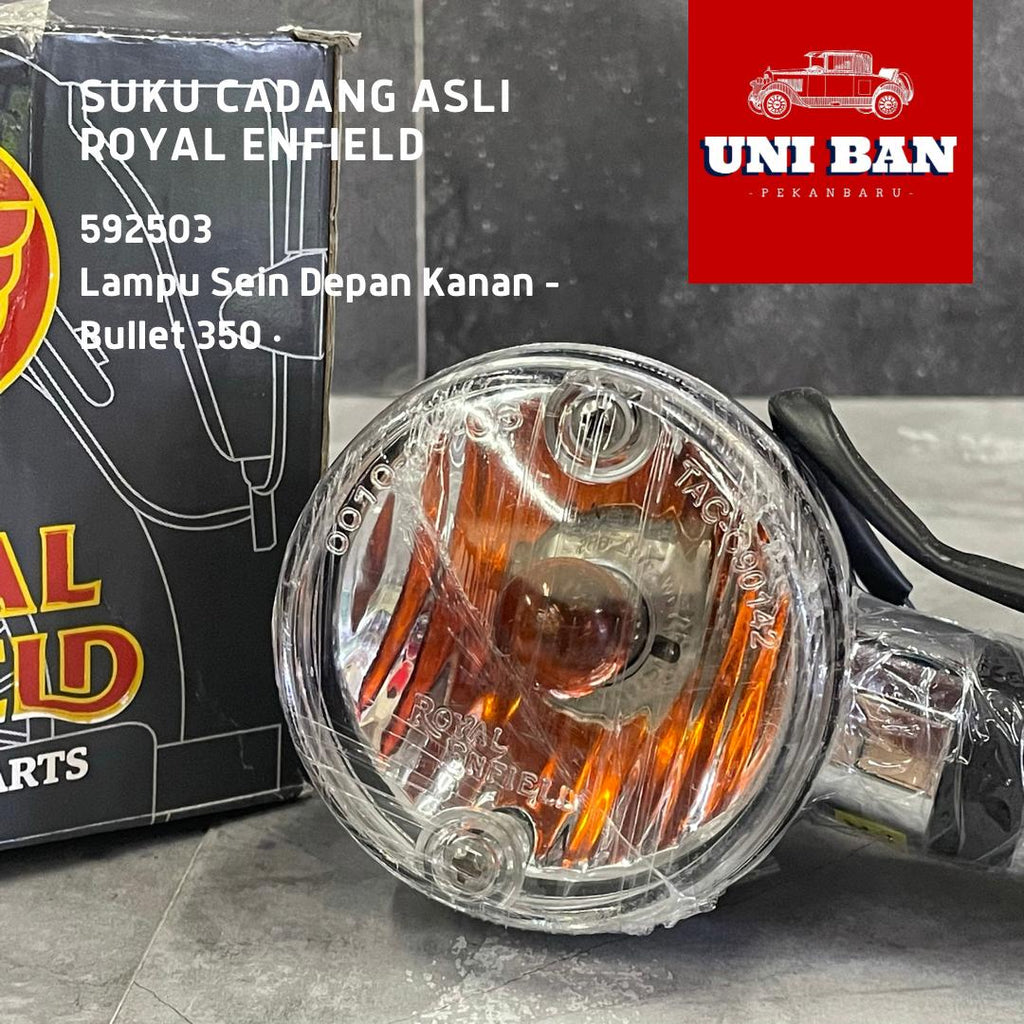 Lampu Sein (1 Buah) Mika Bening Bullet 350 - Royal Enfield ASLI
