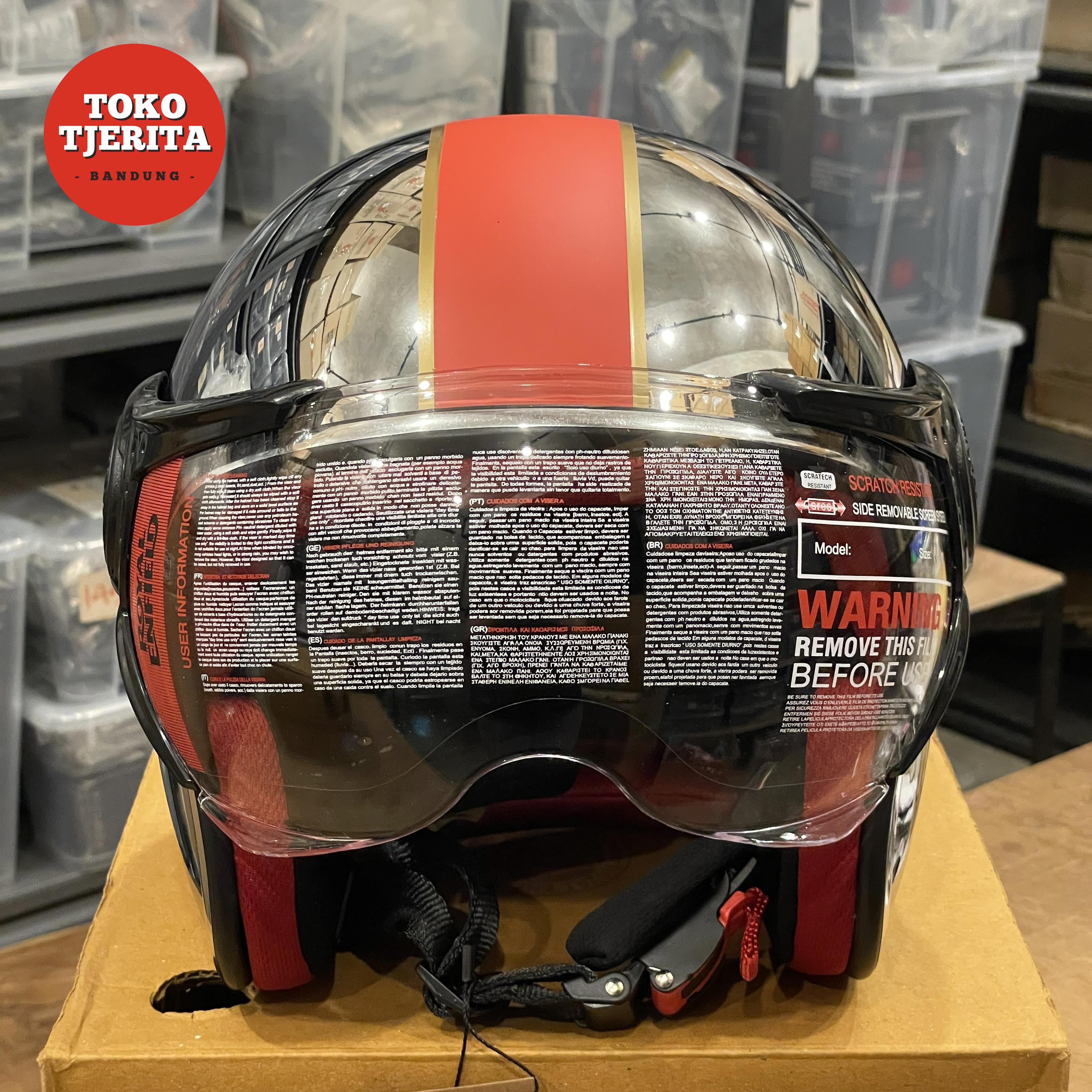 Helm Chrome Red XL KECIL RRGHEA220269 - Royal Enfield ASLI