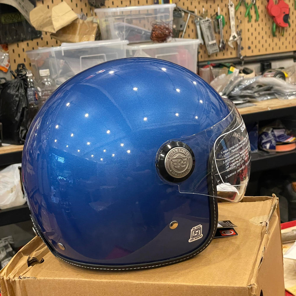 Helm Biru Royal Enfield ASLI - RRGHEI000036 HESS18008