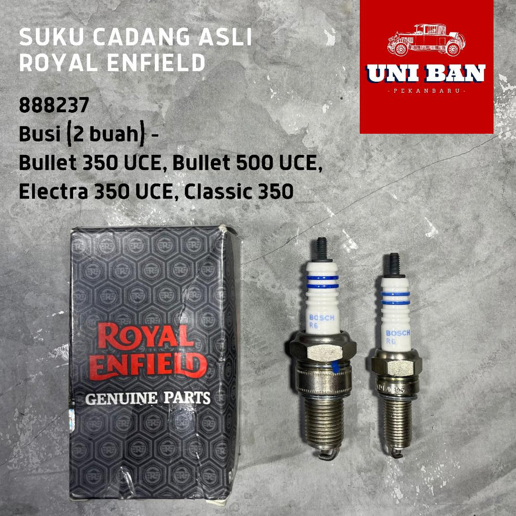 Busi (2 Buah) Bullet Classic Karburator 888237 Royal Enfield ASLI